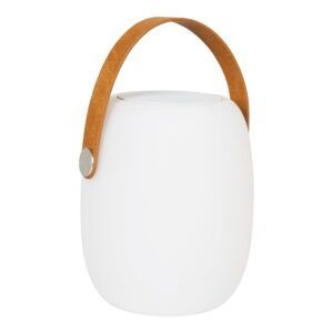 Cardiff LED Lampe med læder strop, bluetooth højtaler, genopladelig, hvid - Billede 3