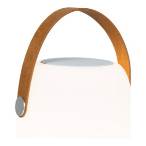 Cardiff LED Lampe med læder strop, bluetooth højtaler, genopladelig, hvid - Billede 4