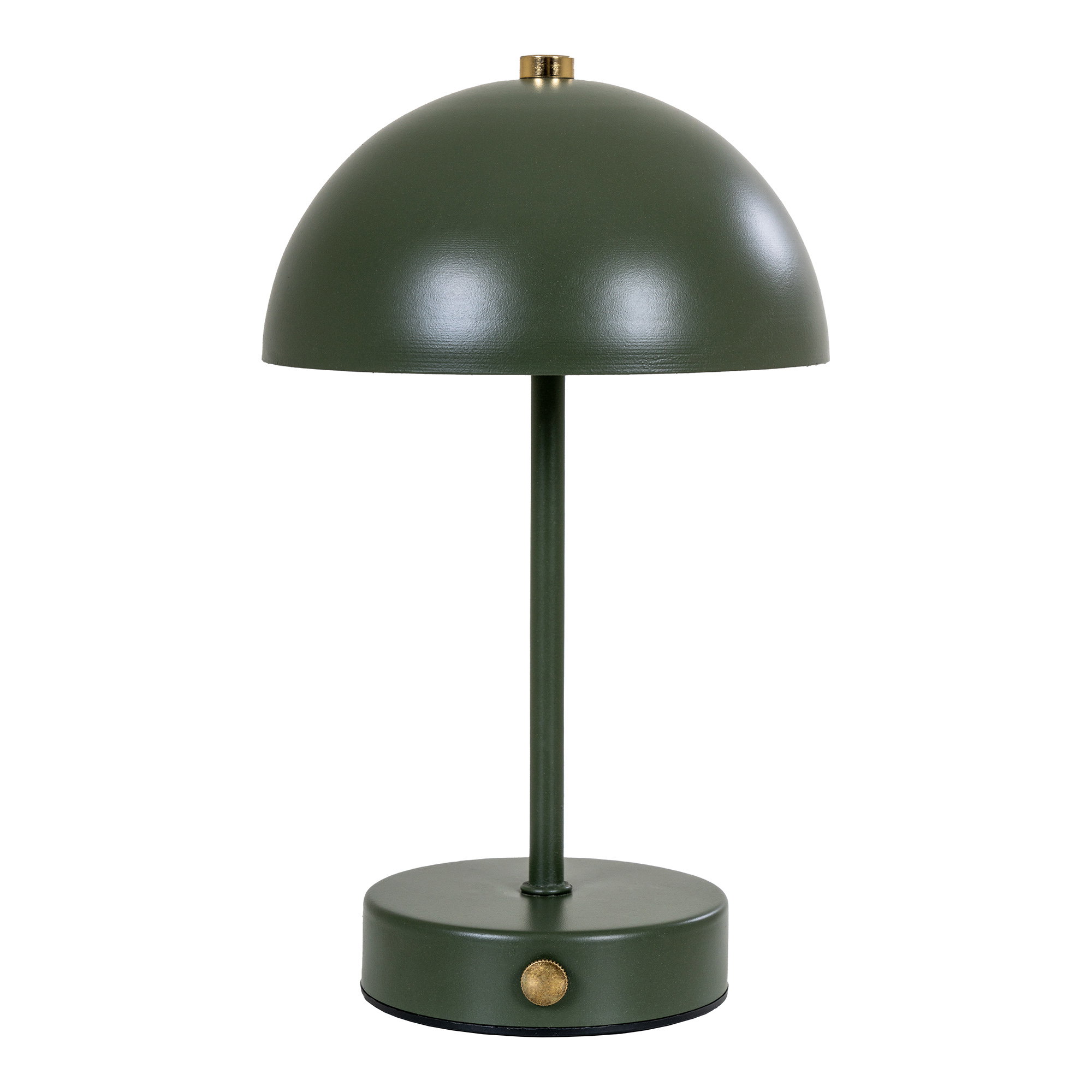 Holt Bordlampe, genopladelig, metal, grøn/messing