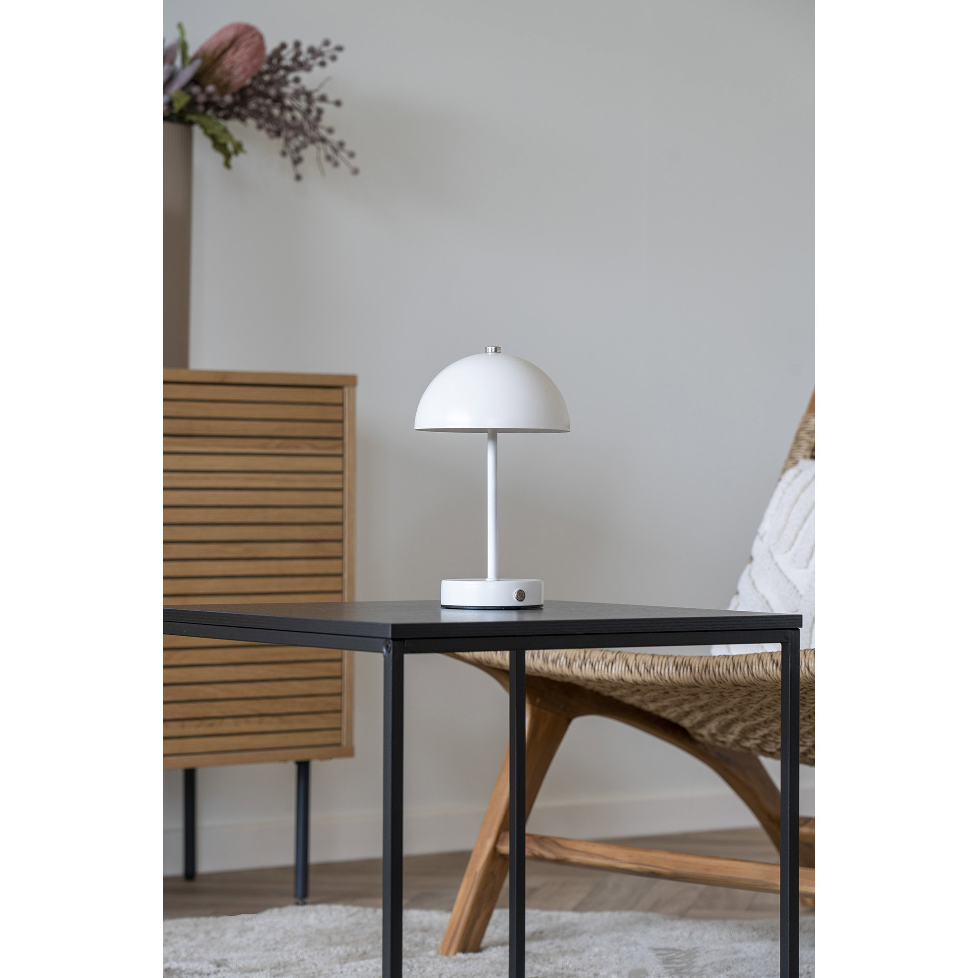 Holt Bordlampe, genopladelig, metal, hvid/stål - Billede 4