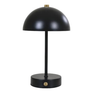 Holt Bordlampe, genopladelig, metal, sort/messing