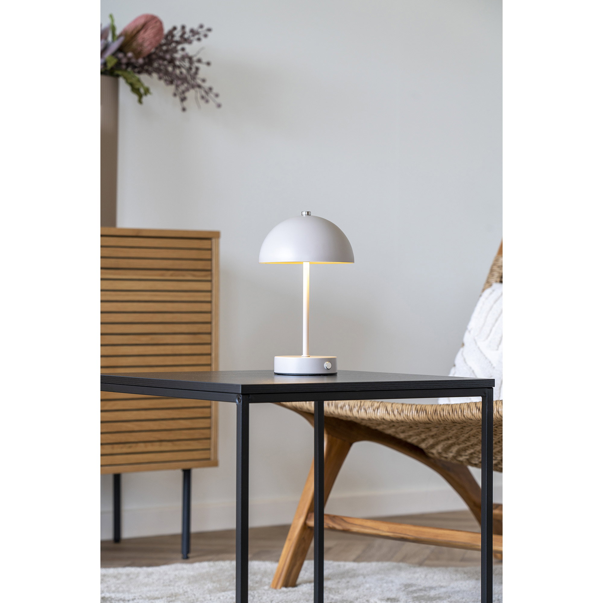 Holt Bordlampe, genopladelig, metal, sand/stål - Billede 3