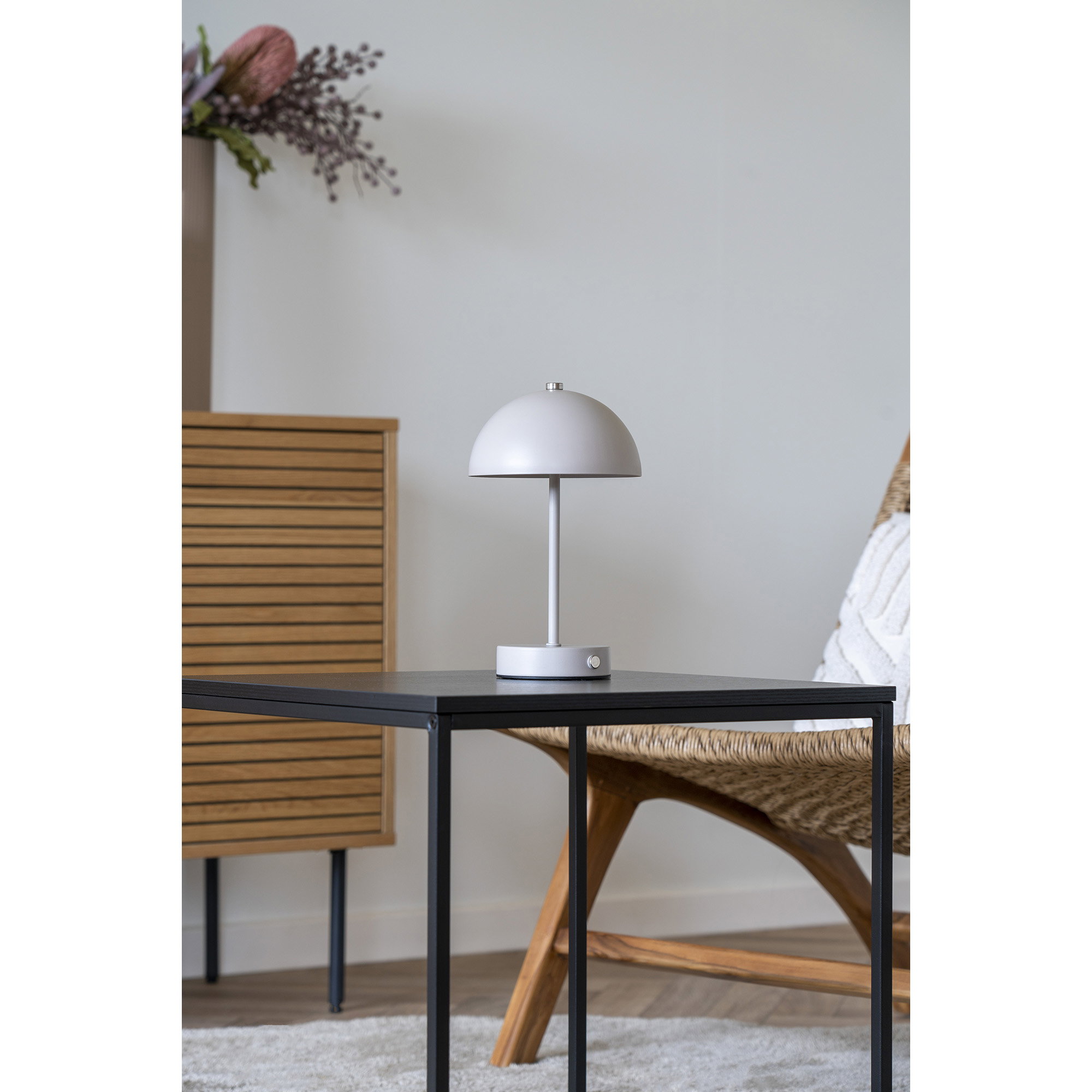 Holt Bordlampe, genopladelig, metal, sand/stål - Billede 4