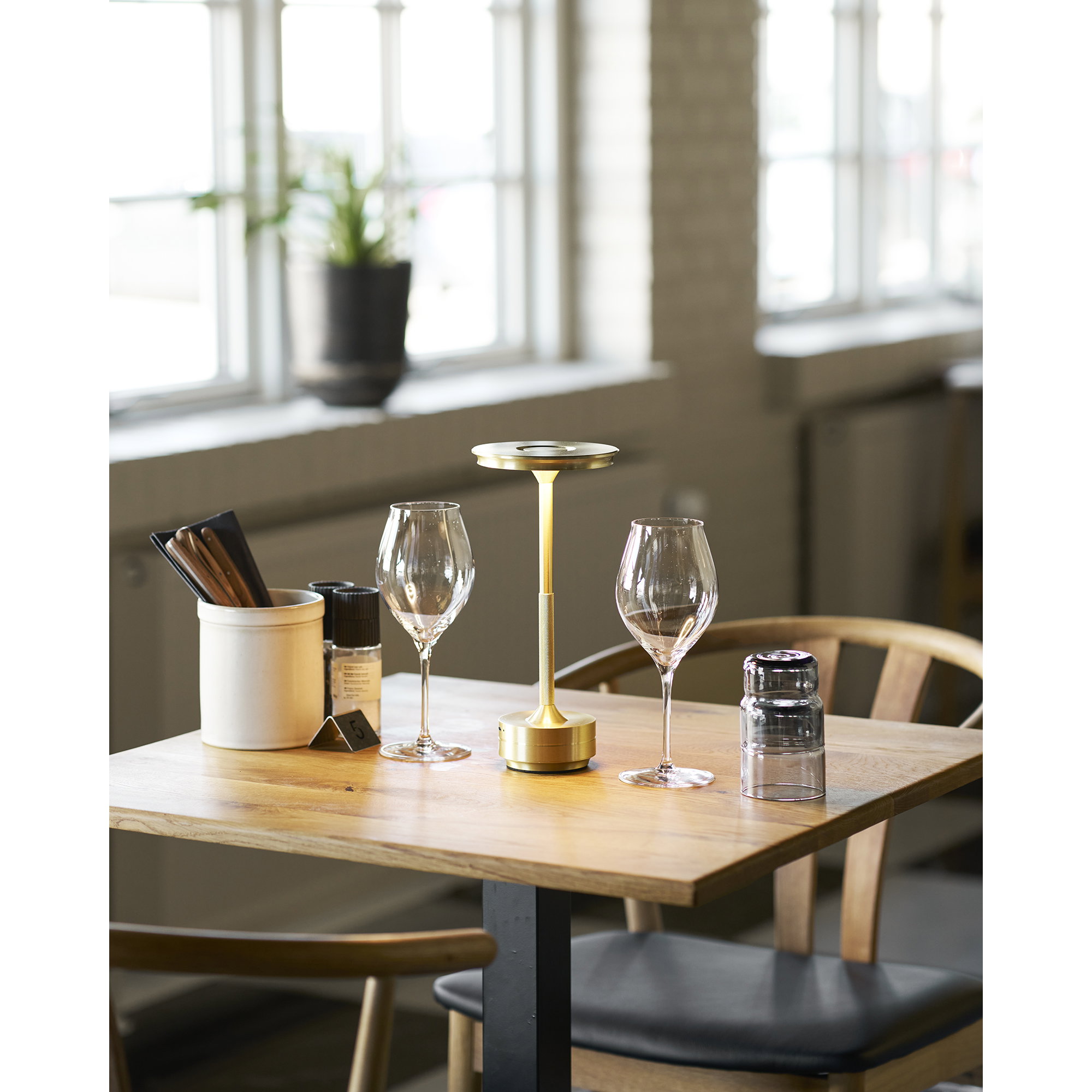 Lyneham Bordlampe, genopladelig, metal, messing - Billede 12