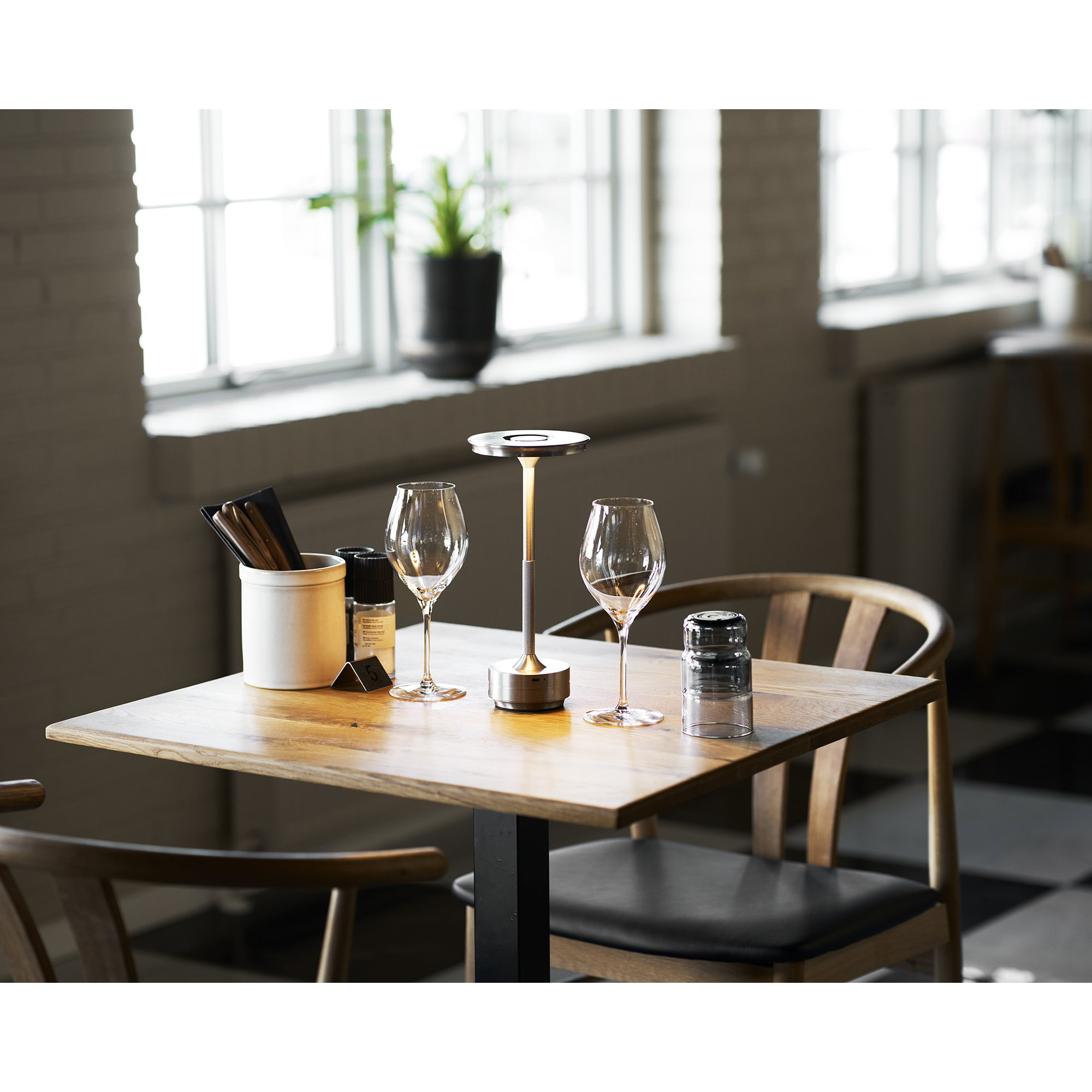 Lyneham Bordlampe, genopladelig, metal, sølv - Billede 7