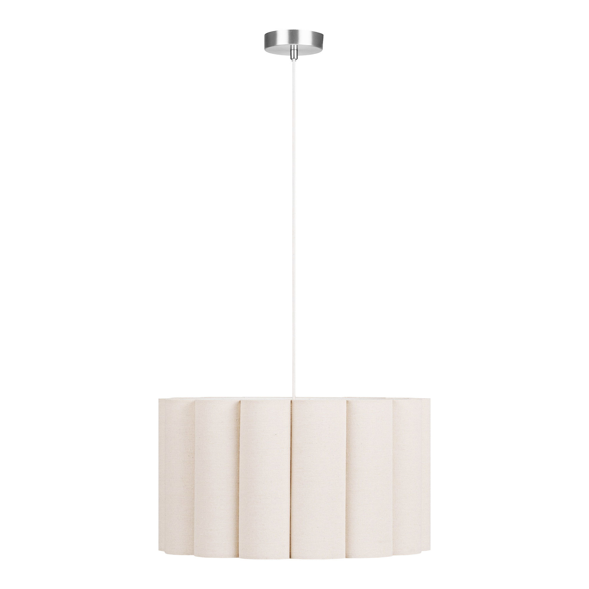 Watton Pendel, stål/linen, grey/beige