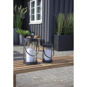 Bondi Lanterner, stål/glas, sort, sæt af 2 - Billede 5