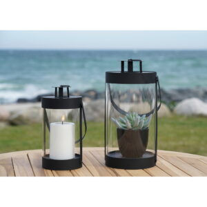 Bondi Lanterner, stål/glas, sort, sæt af 2 - Billede 11