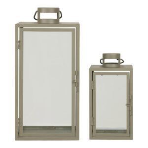 Corfu Lanterner, metal/glas, grøn, sæt af 2 - Billede 4