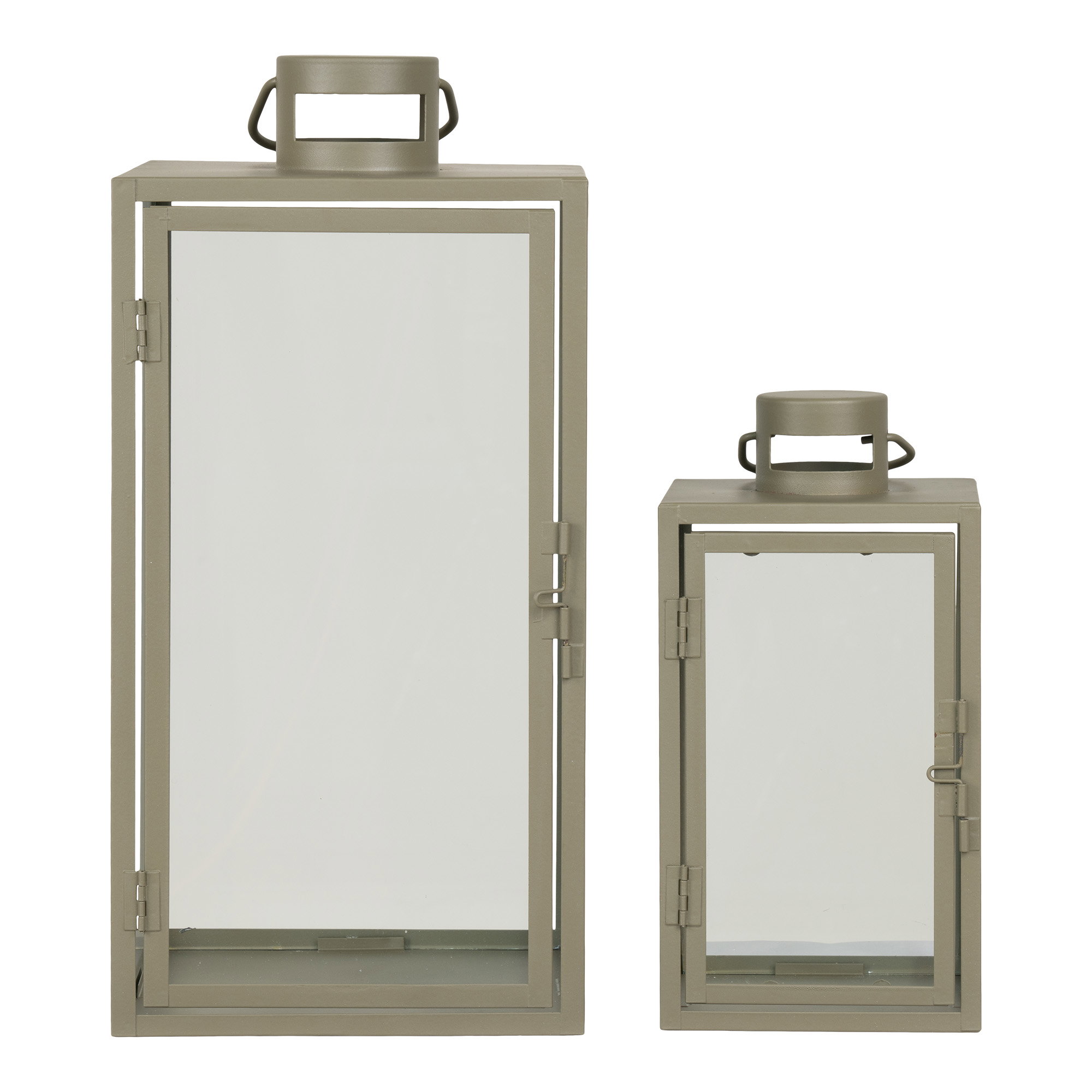Corfu Lanterner, metal/glas, grøn, sæt af 2 - Billede 4