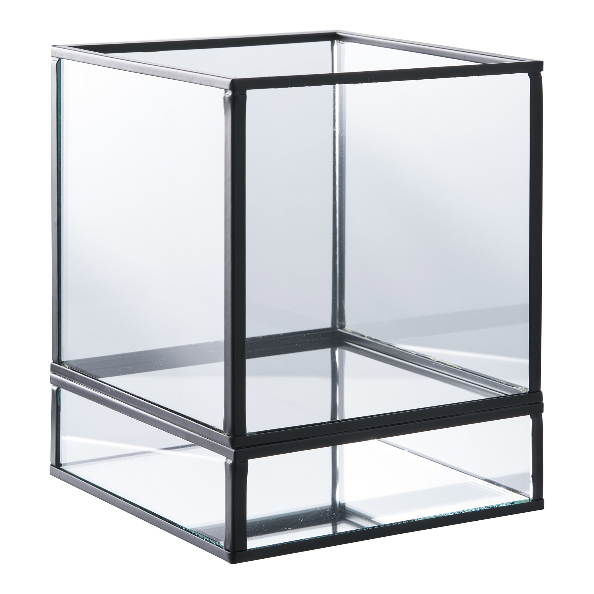 Hurricane Lysestage, metal/glas, sort, 12x15 cm - Billede 2