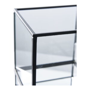 Hurricane Lysestage, metal/glas, sort, 12x15 cm - Billede 3