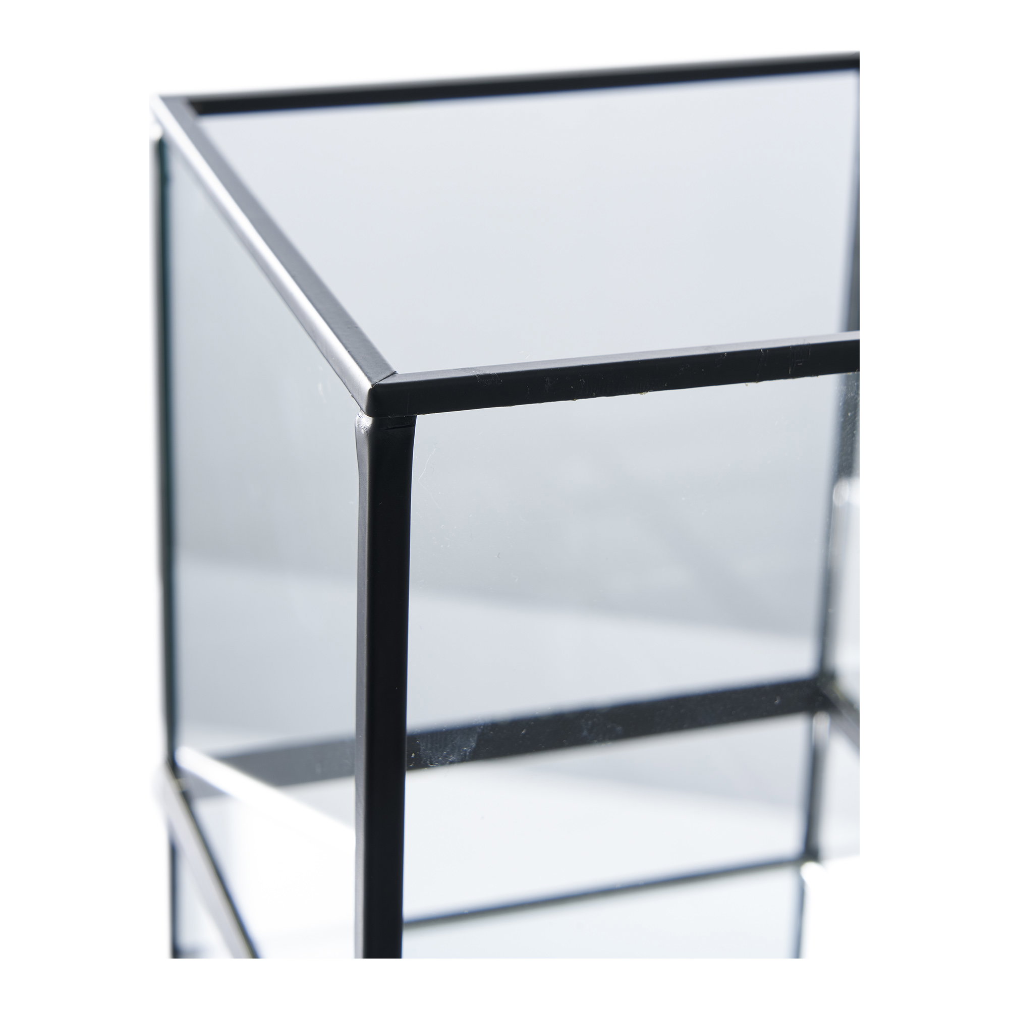 Hurricane Lysestage, metal/glas, sort, 12x15 cm - Billede 3