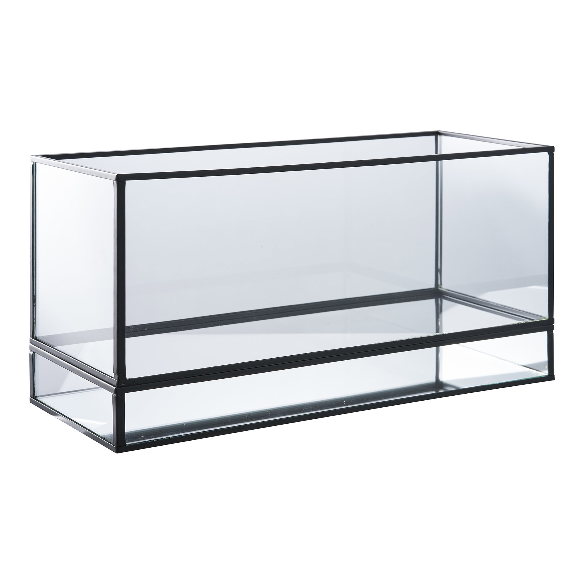 Hurricane Lysestage, metal/glas, sort, 30x12x15 cm - Billede 2