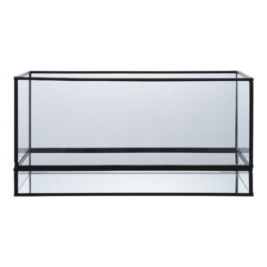 Hurricane Lysestage, metal/glas, sort, 30x12x15 cm