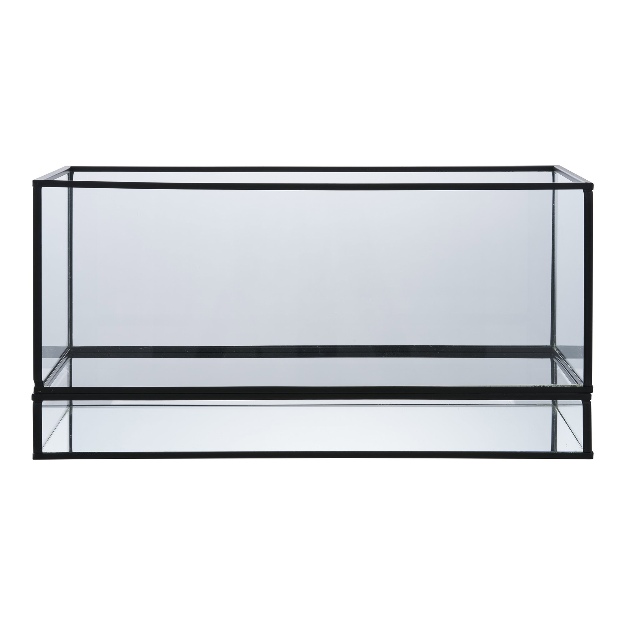 Hurricane Lysestage, metal/glas, sort, 30x12x15 cm