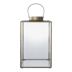 Mohali Lanterne, metal/glas, antik messing look