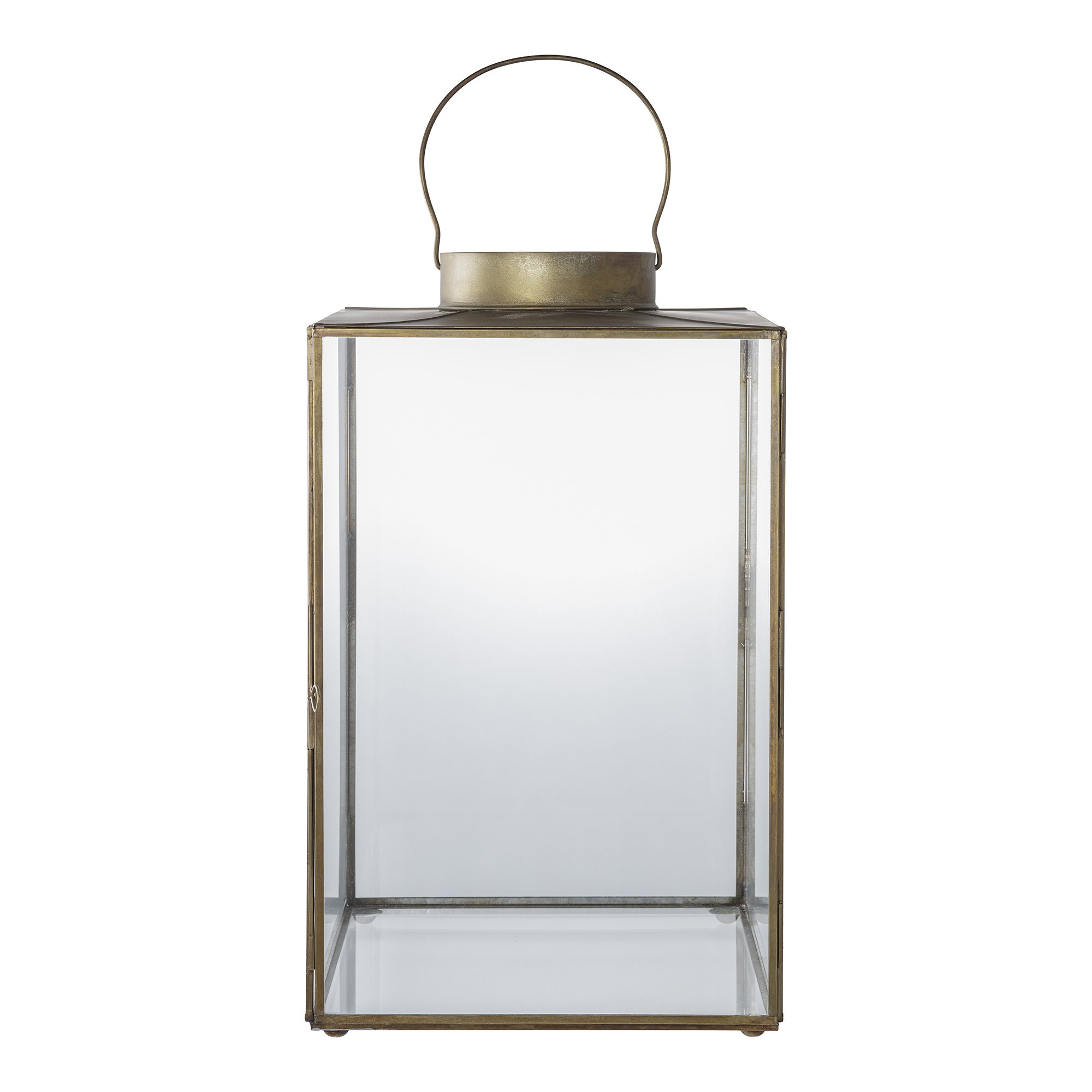 Mohali Lanterne, metal/glas, antik messing look