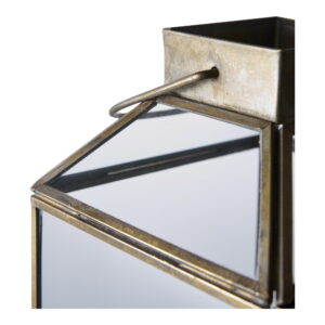 Mysore Lanterne, metal/glas, antik messing look - Billede 3