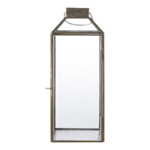 Mysore Lanterne, metal/glas, antik messing look