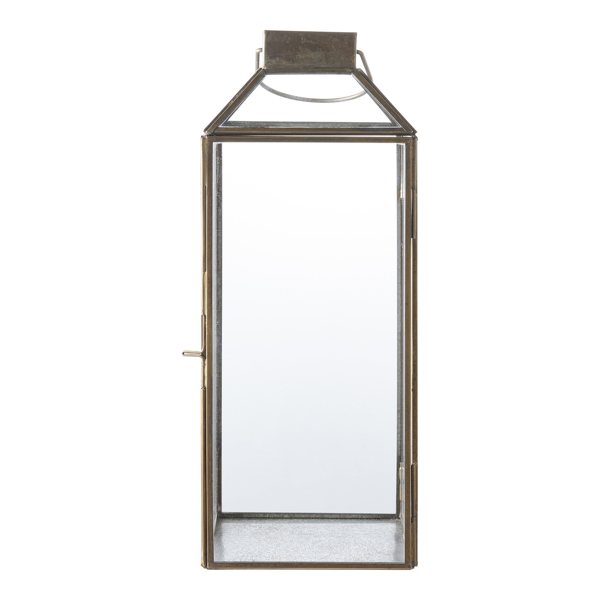 Mysore Lanterne, metal/glas, antik messing look