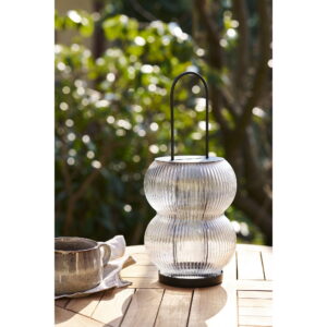 Lucena Lanterne, metal/glas, sort - Billede 3