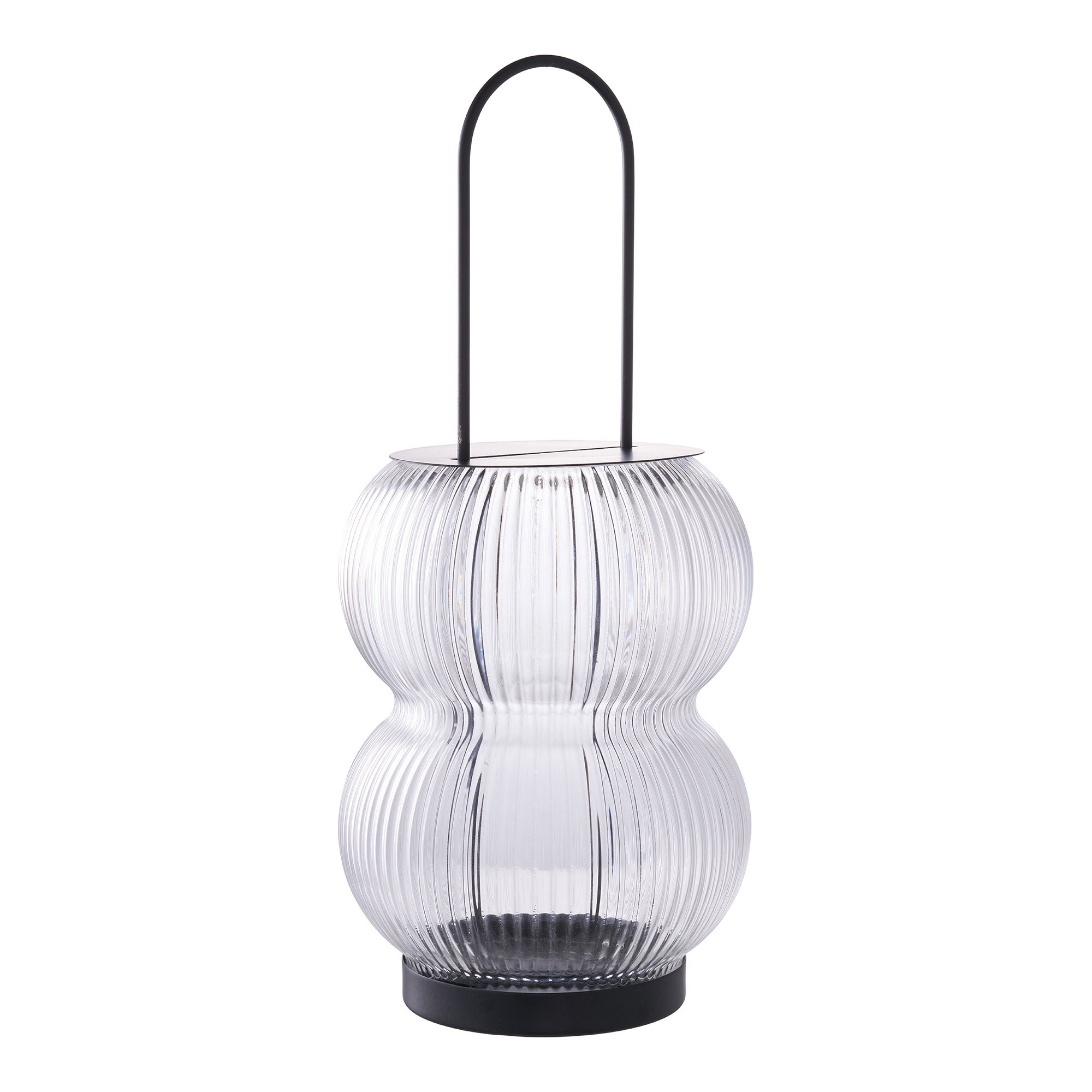 Lucena Lanterne, metal/glas, sort - Billede 2