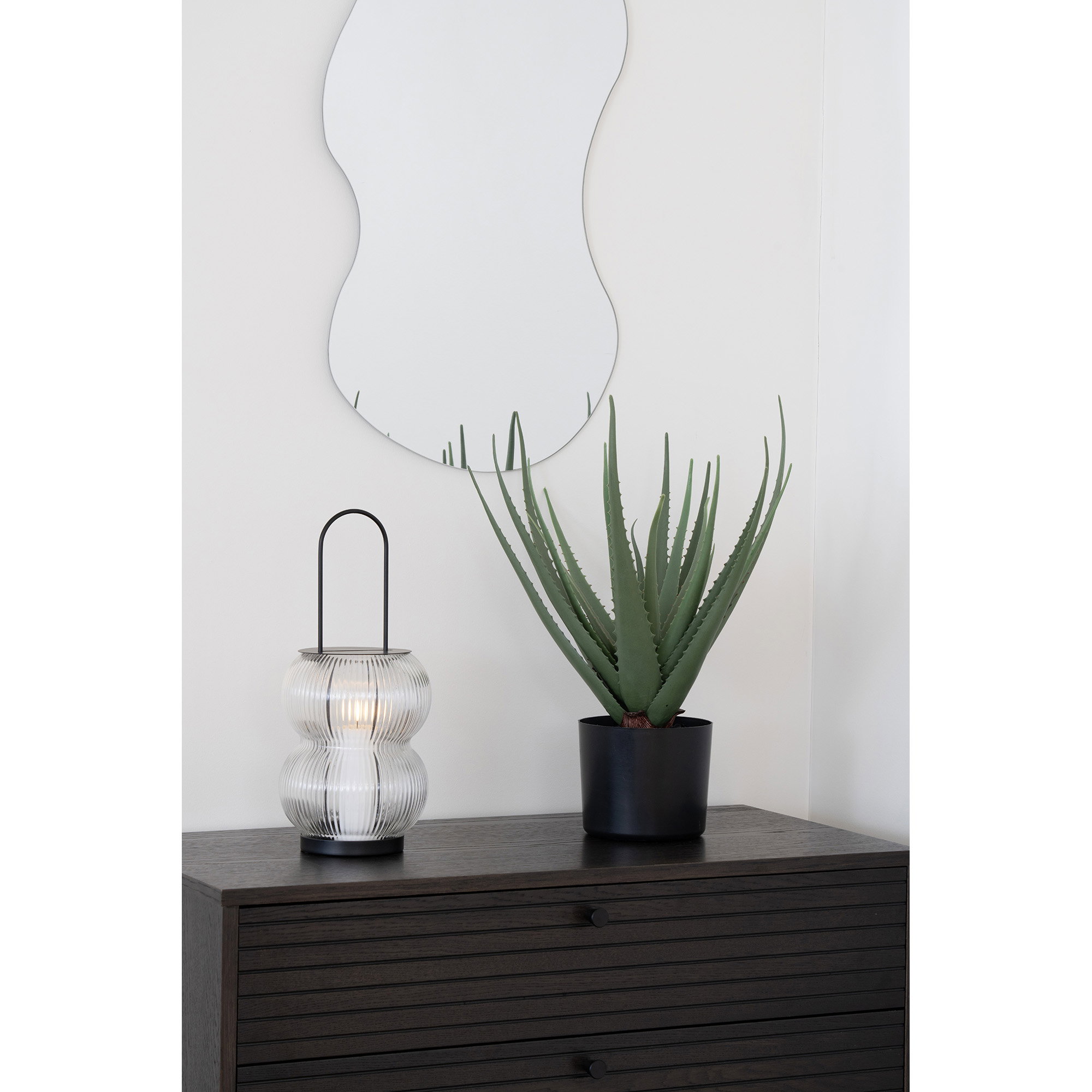 Lucena Lanterne, metal/glas, sort - Billede 5