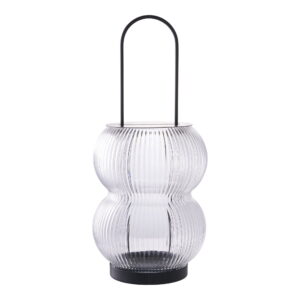 Lucena Lanterne, metal/glas, sort