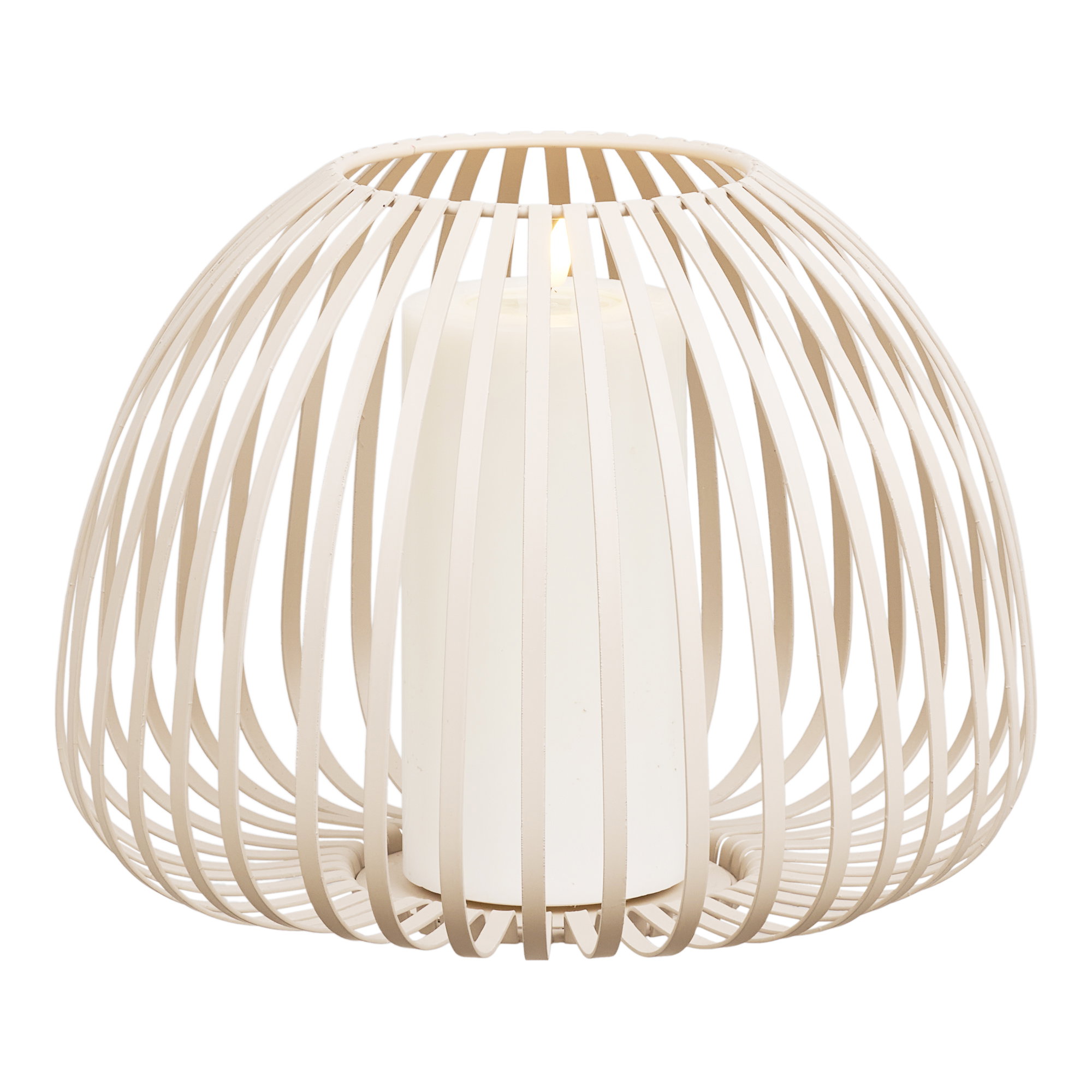 Stoense Lanterne, metal, beige, ø25x19 cm - Billede 2