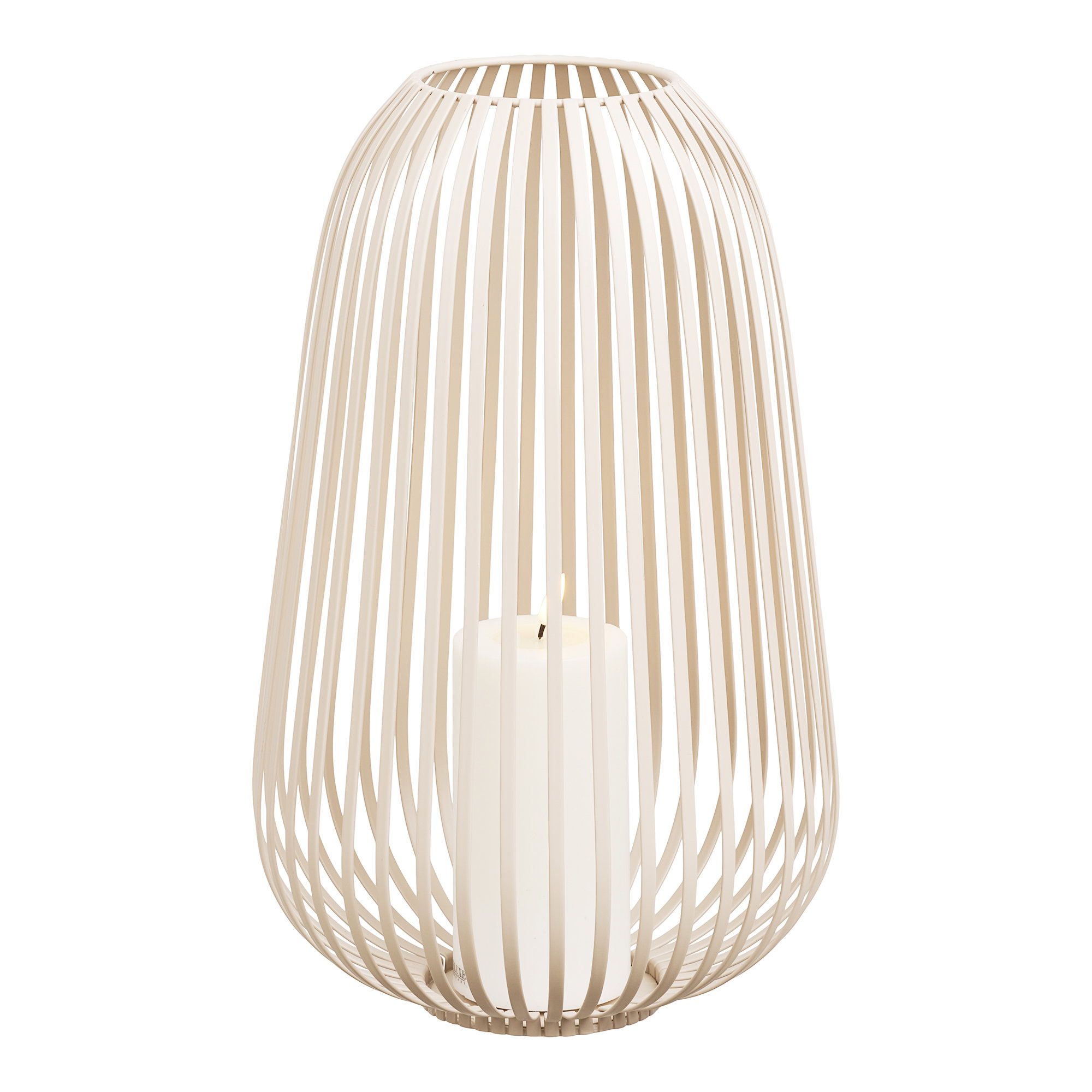 Stoense Lanterne, metal, beige, ø24,5x40 cm - Billede 2