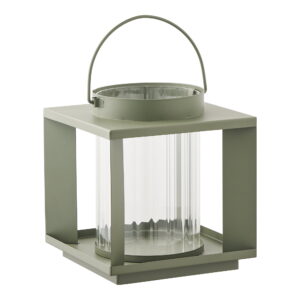 Alternative view of Lohals Lanterne, glas/metal, grøn, 18x18x20,5 cm