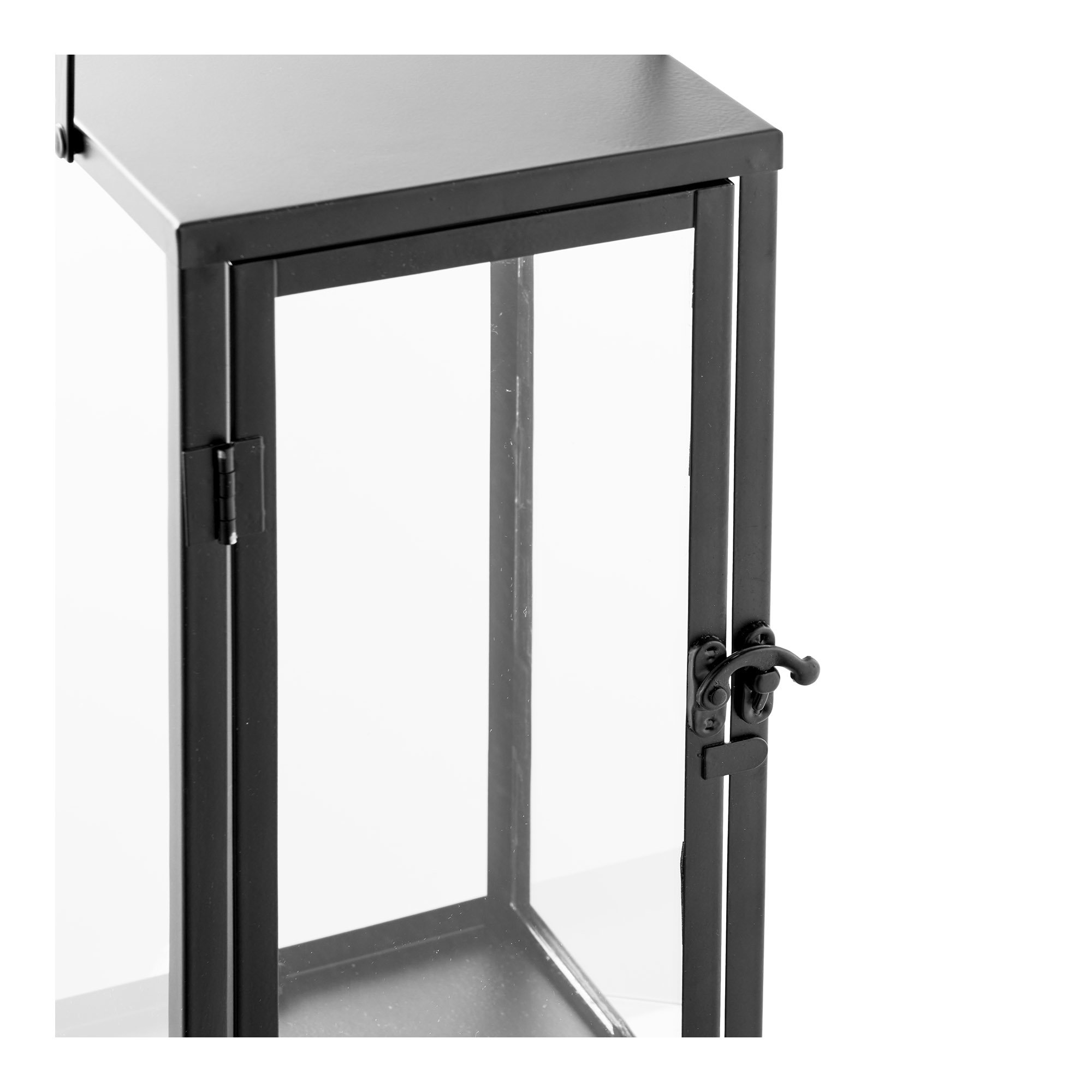 Ibra Lanterner, metal/glas, sort, sæt af 2 - Billede 4