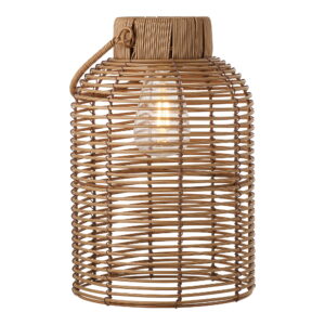 Alternative view of Brentford Lampe, genopladelig med integreret solcelle, brun