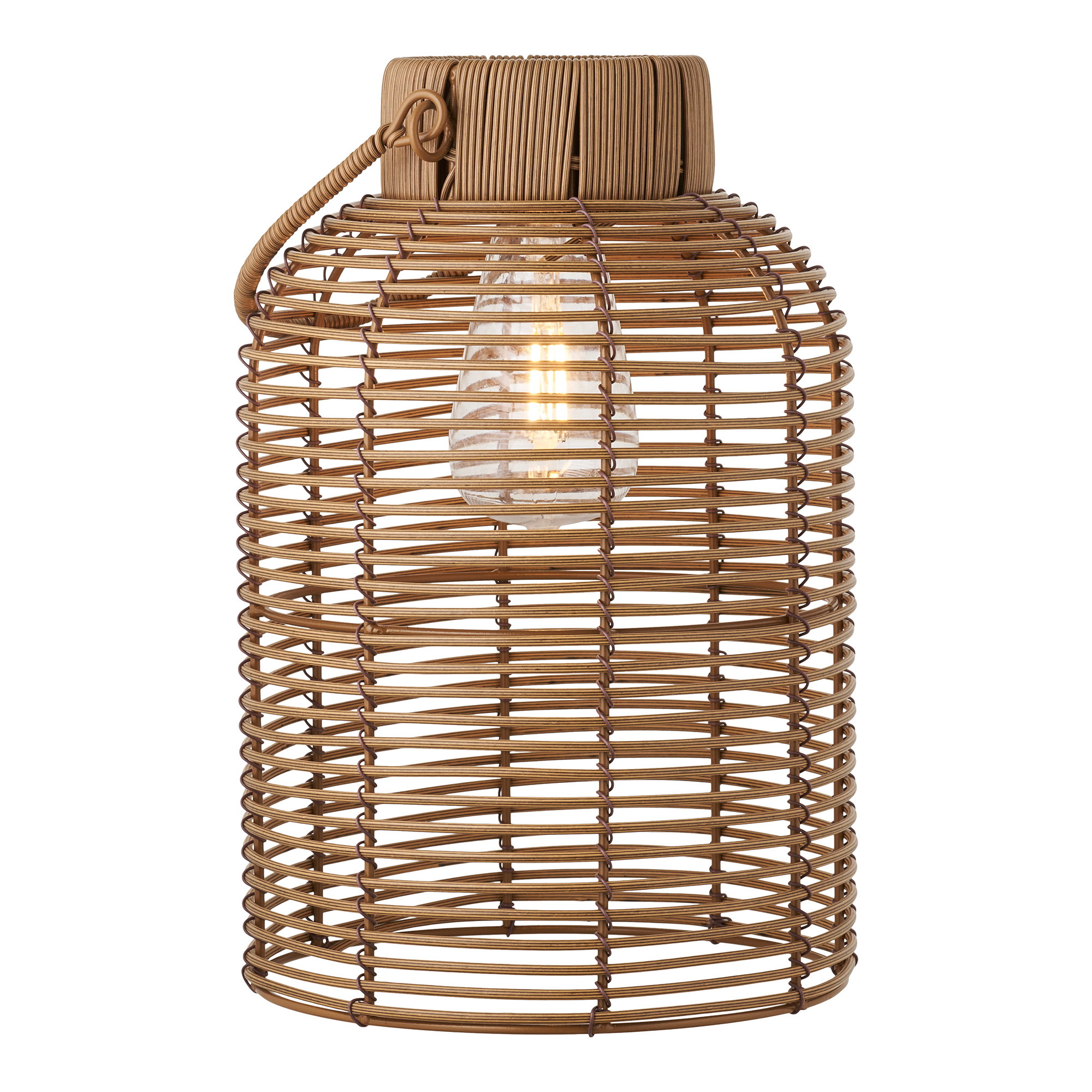 Brentford Lampe, genopladelig med integreret solcelle, brun - Billede 2