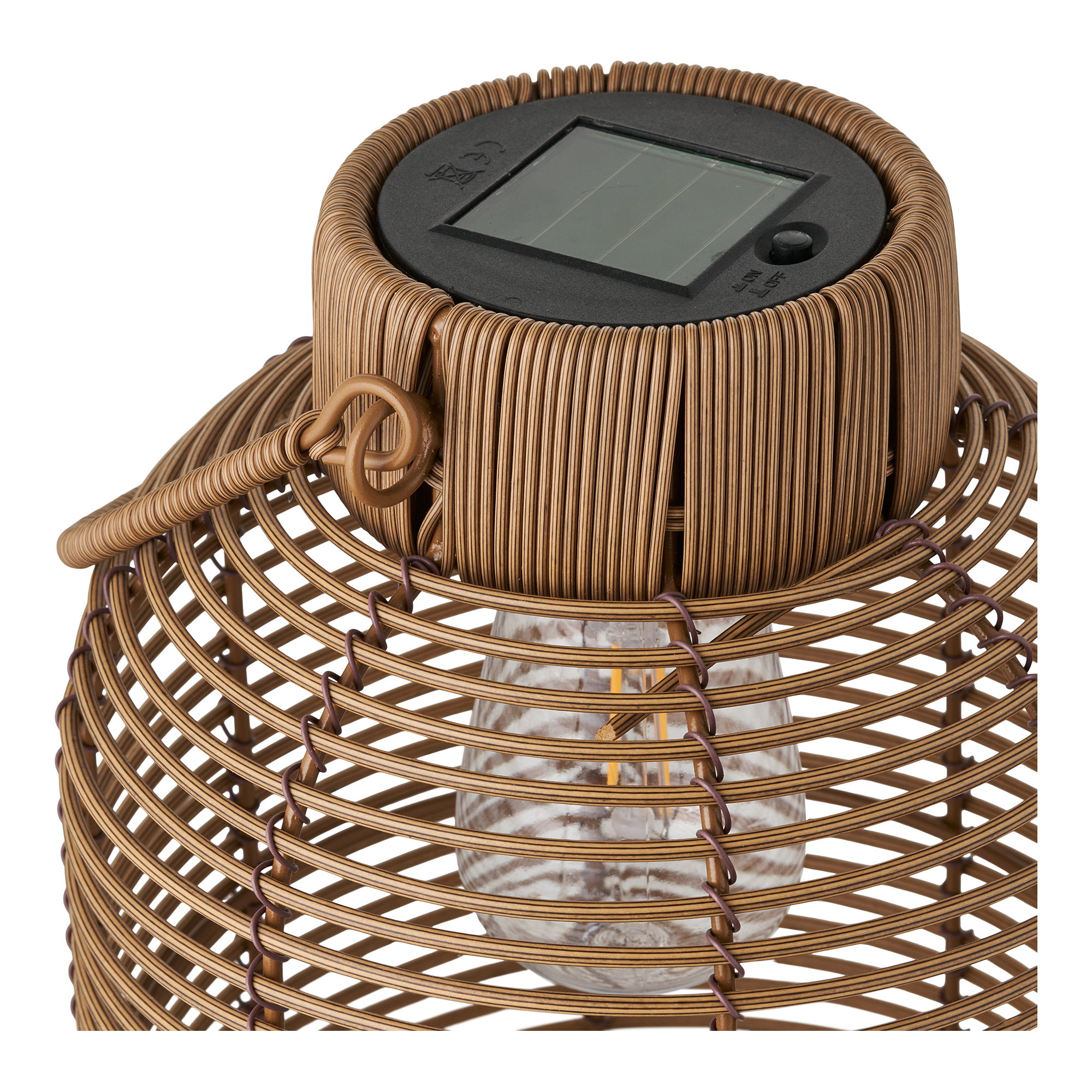 Brentford Lampe, genopladelig med integreret solcelle, brun - Billede 3
