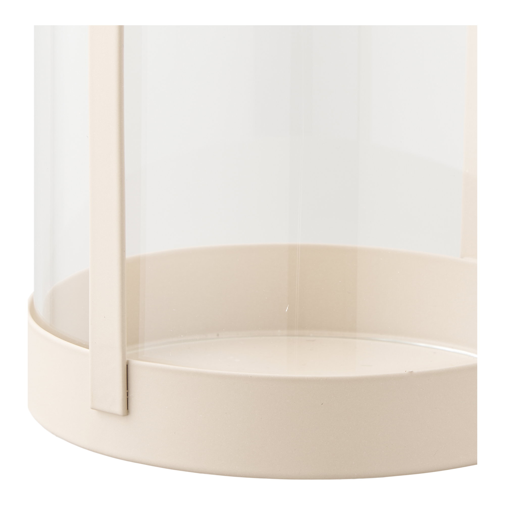 Hurricane lysestage, glas/metal, beige, sæt af 2 - Billede 4