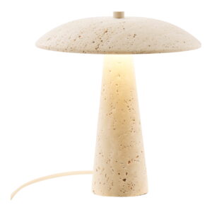 Alternative view of Consett Bordlampe, travertin, natur