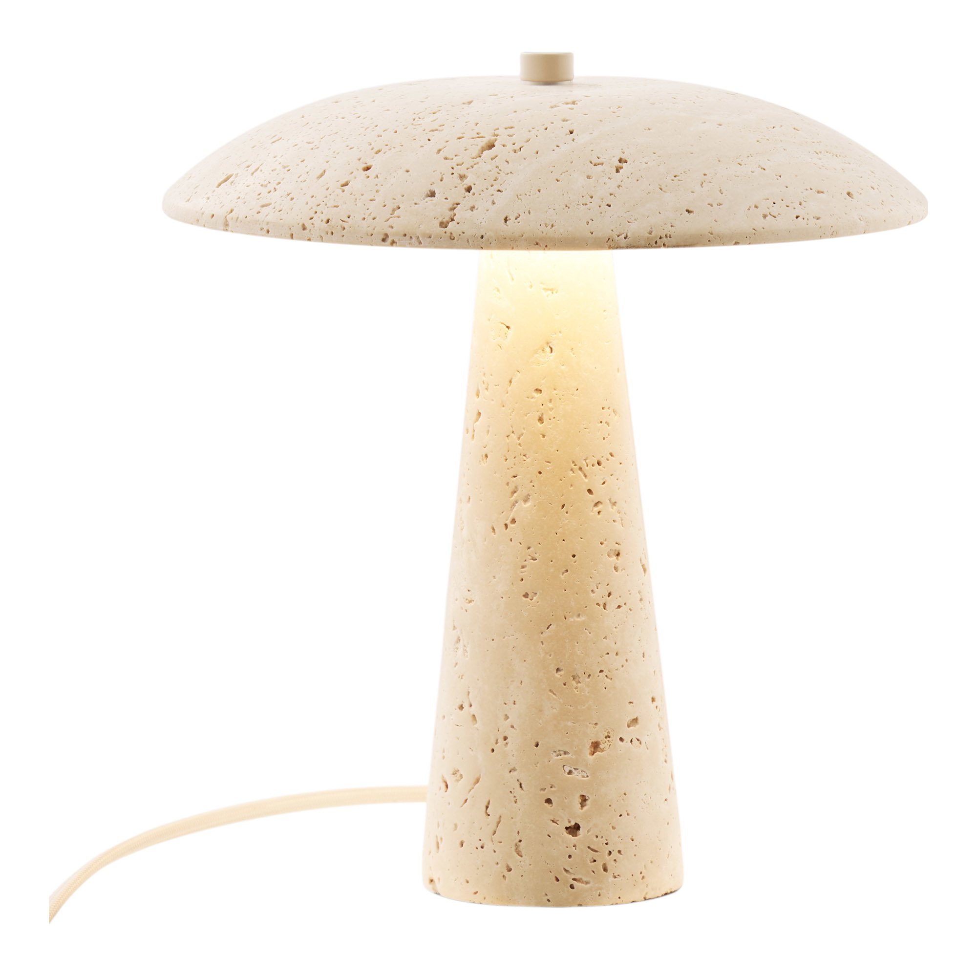Consett Bordlampe, travertin, natur - Billede 2