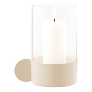 Alternative view of Hurricane lysestage, glas/metal, beige, 10x13,5x16,5 cm