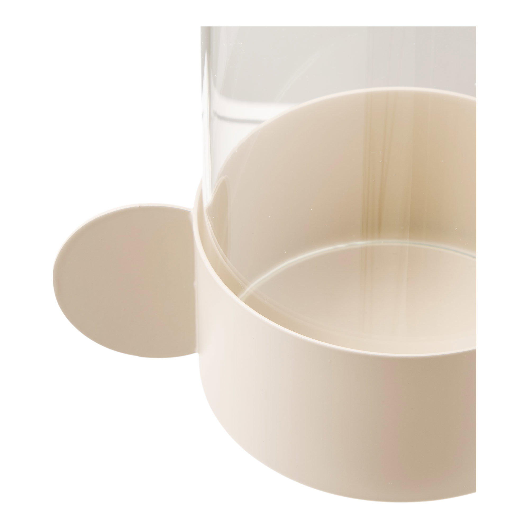 Hurricane lysestage, glas/metal, beige, 10x13,5x16,5 cm - Billede 3