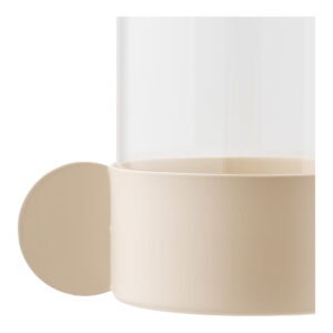 Hurricane lysestage, glas/metal, beige, 10x13,5x16,5 cm - Billede 4
