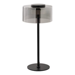 Cholet Bordlampe LED, stål/glas, sort/klar