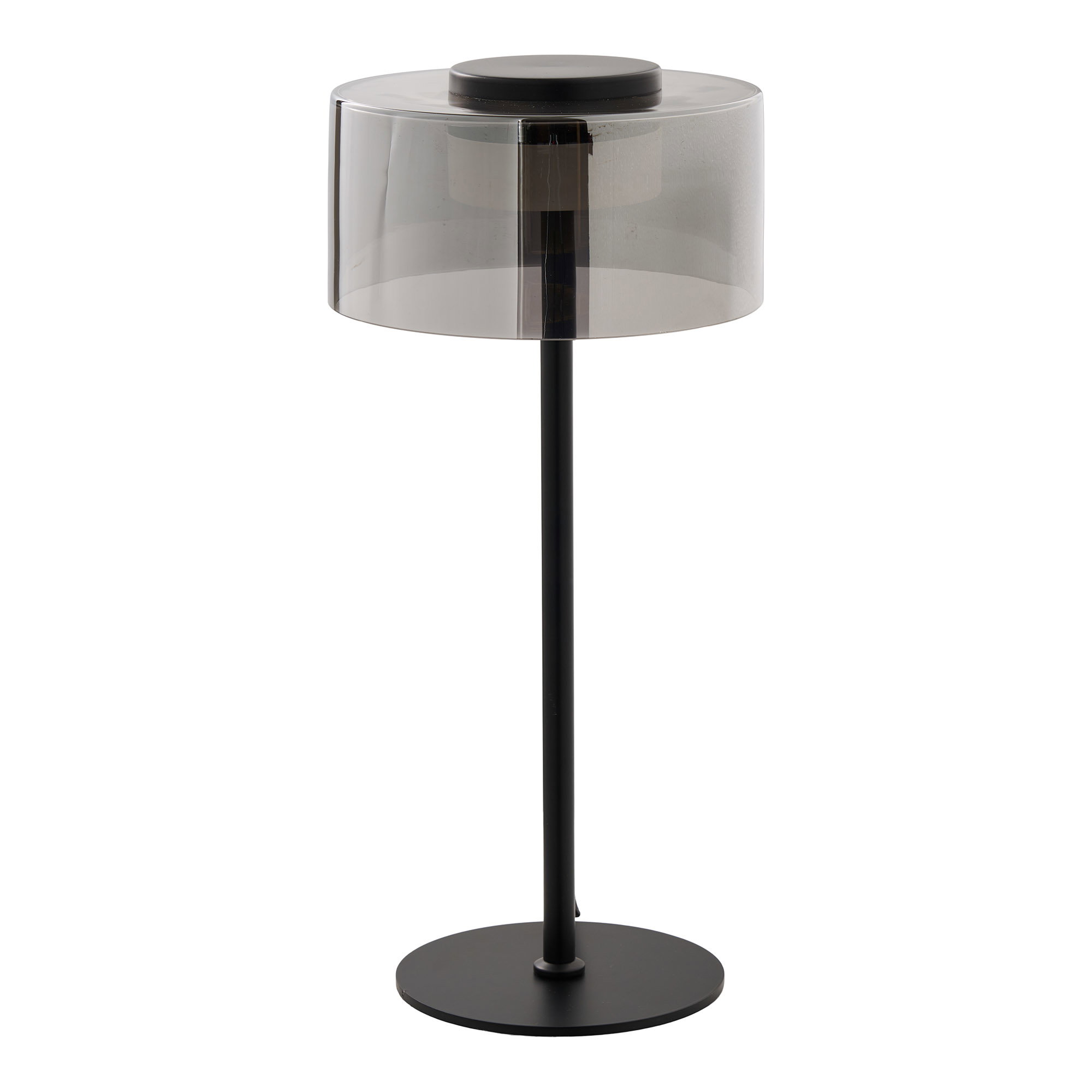 Cholet Bordlampe LED, stål/glas, sort/klar