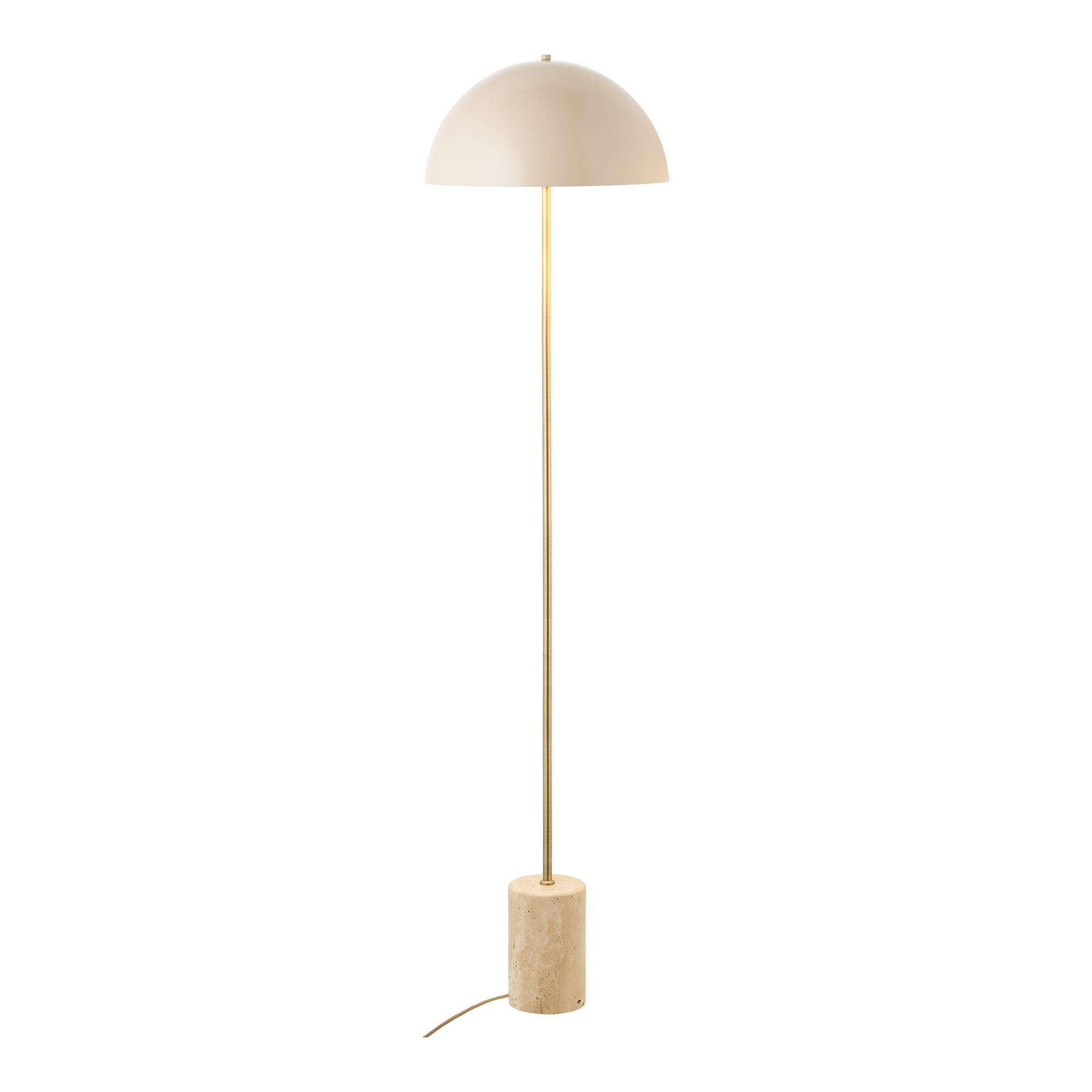 Sheffield Gulvlampe, marmor/metal, beige - Billede 2