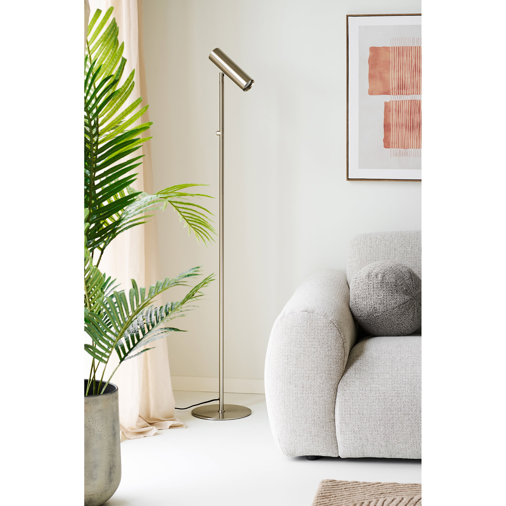 Paris Gulvlampe, metal, sølv - Billede 4