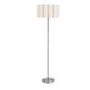 Watton Gulvlampe, stål/linen, grå/beige