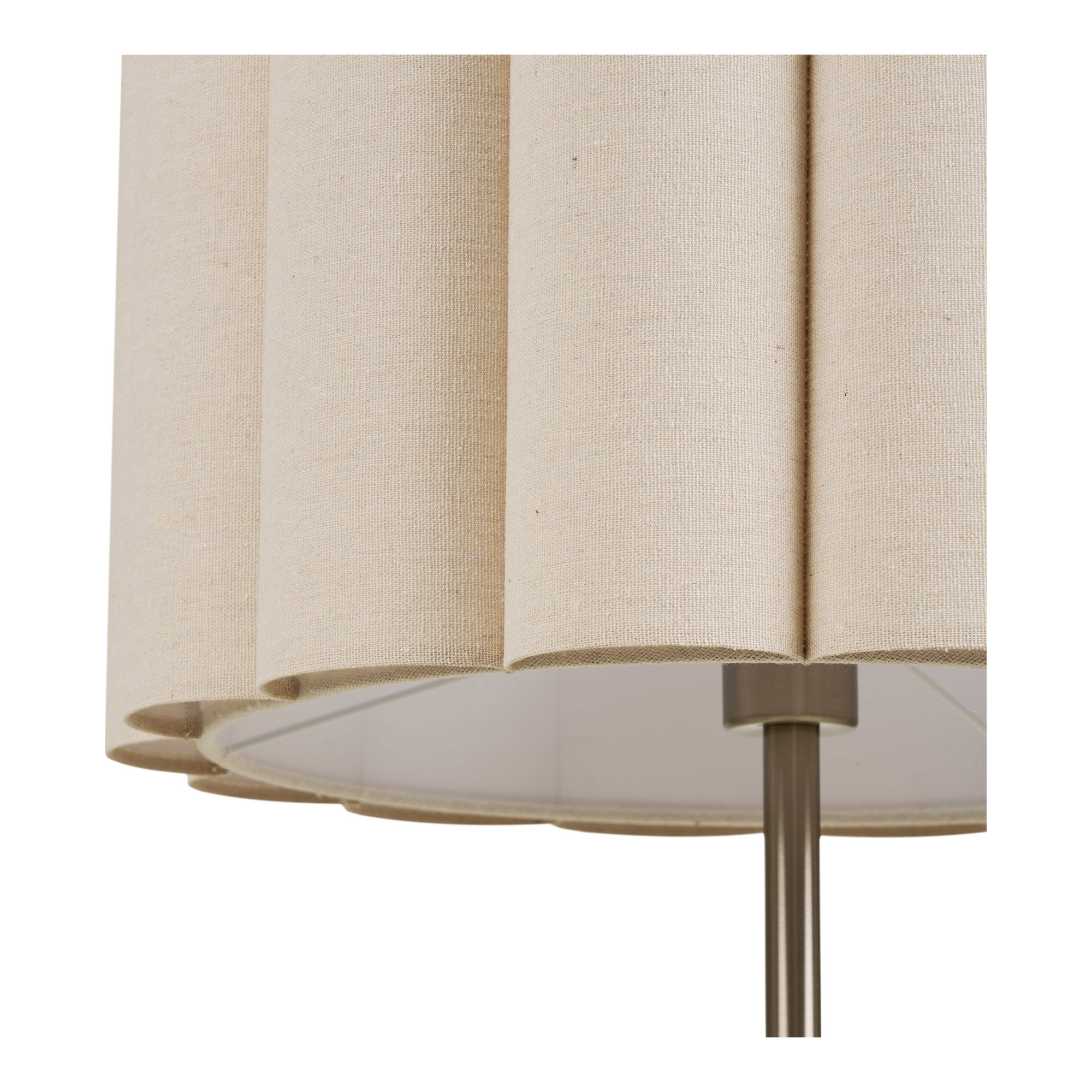 Watton Gulvlampe, stål/linen, grå/beige - Billede 5