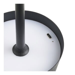 Bradford Bordlampe, genopladelig, metal, sort - Billede 3