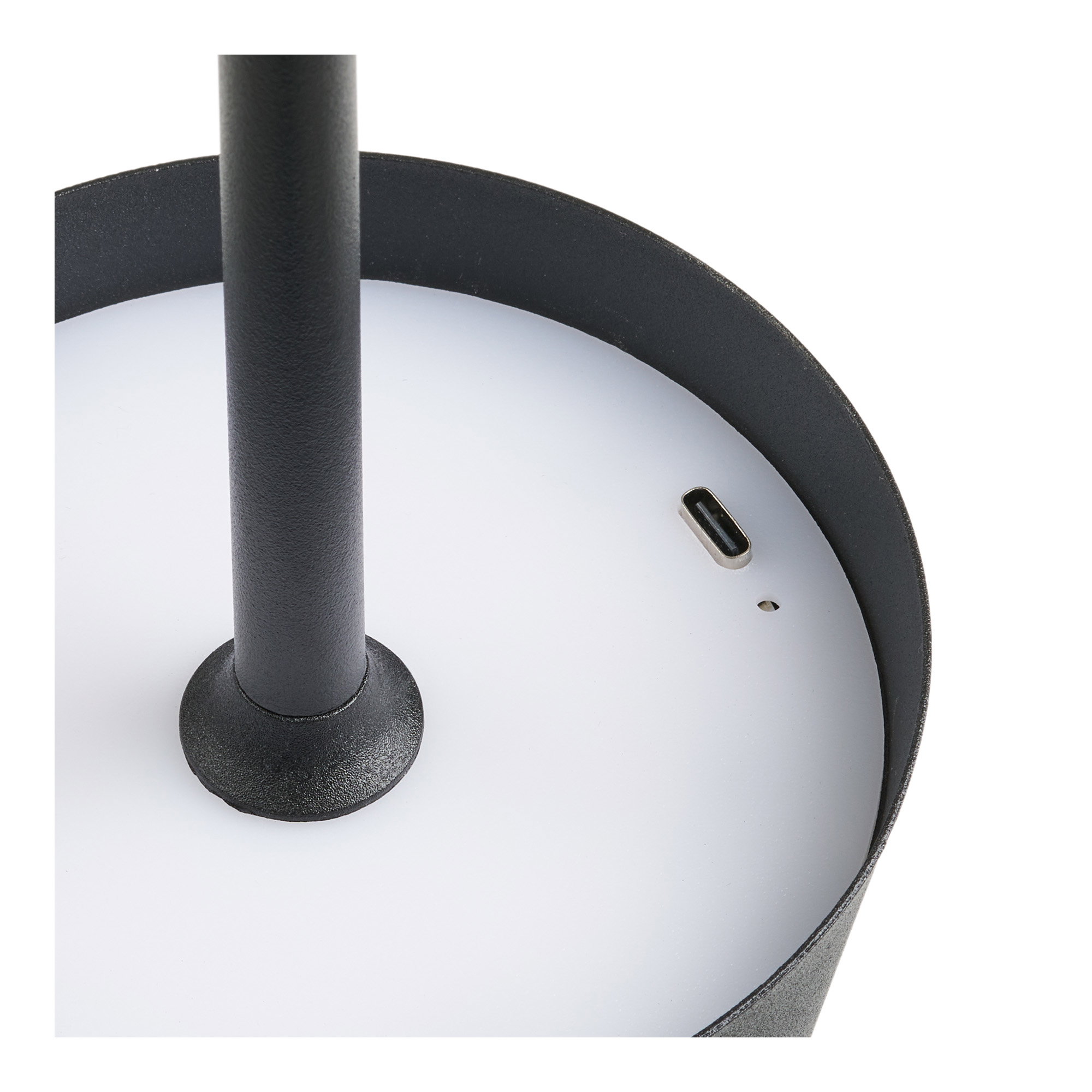 Bradford Bordlampe, genopladelig, metal, sort - Billede 3